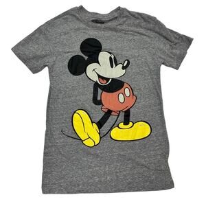 Disney Mickey Mouse Women's Gray Crew Neck Short-Sleeve T-Shirt Small Disneyland